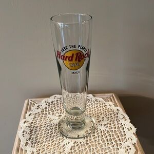 Hard Rock Cafe Maui tall Pilsner beer glass